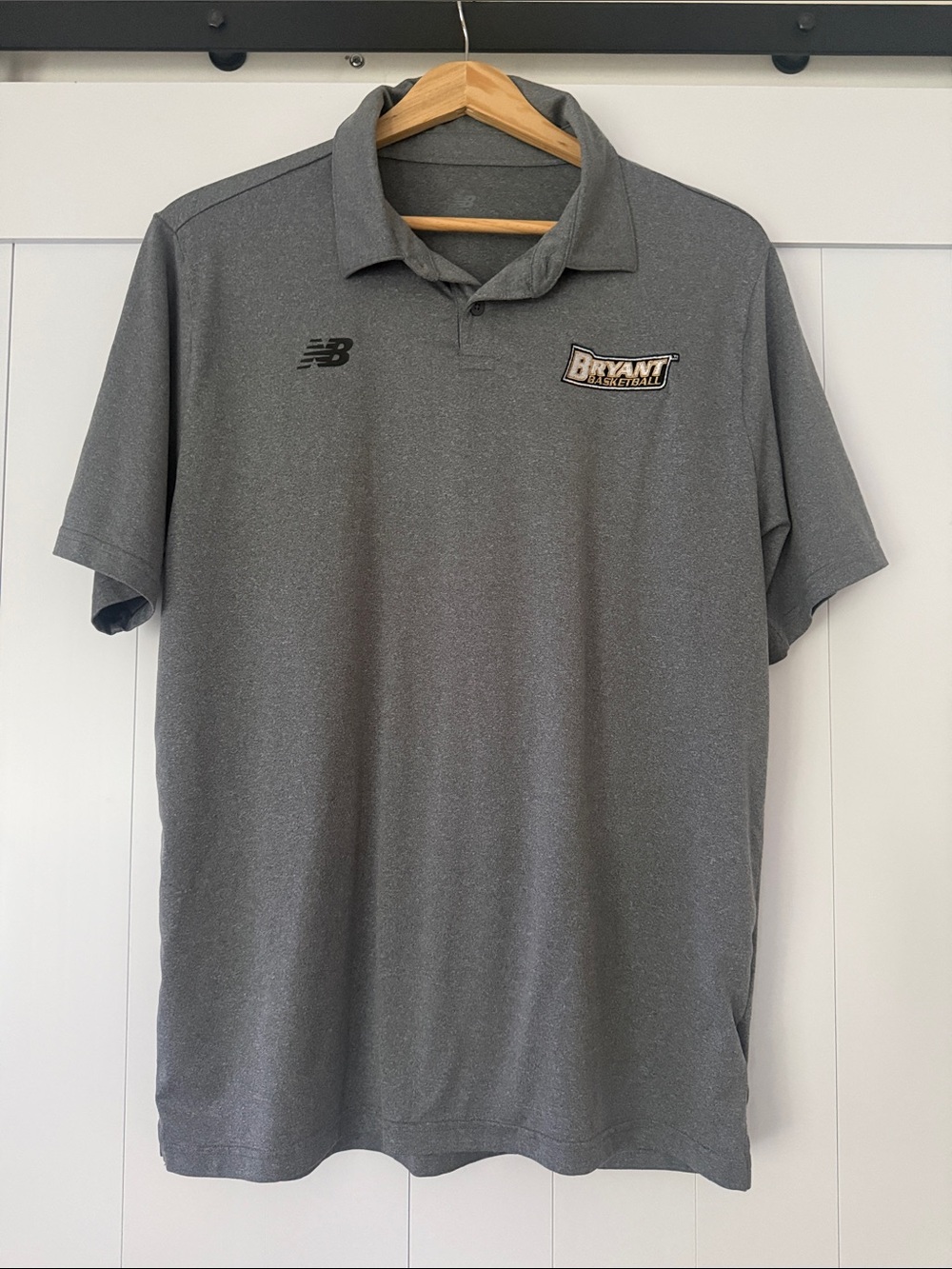 New Balance Gray Bryant Logo Men's Polo